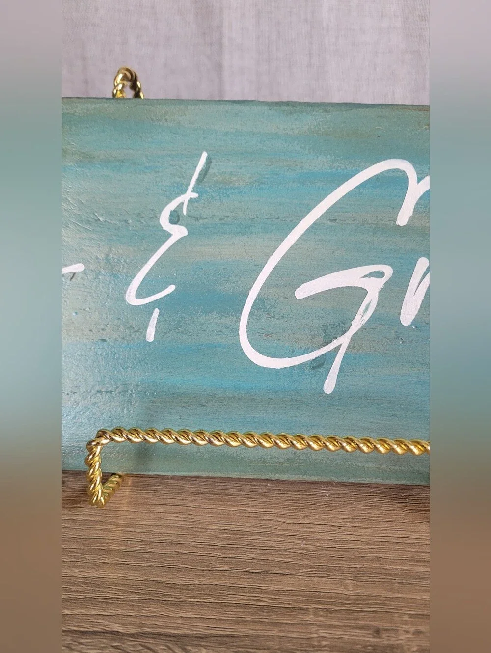 Coastal 'Seas & Greetings' Wall Plaque - Teal